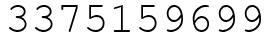 Число 3375159699.