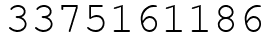 Число 3375161186.