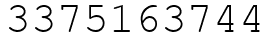 Число 3375163744.