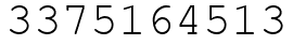 Число 3375164513.