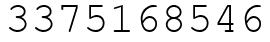 Число 3375168546.