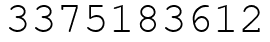 Число 3375183612.
