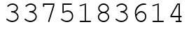 Число 3375183614.