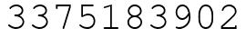Число 3375183902.