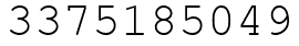 Число 3375185049.