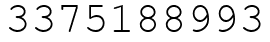 Число 3375188993.