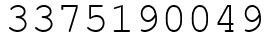 Число 3375190049.