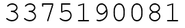Число 3375190081.