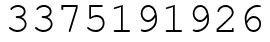 Число 3375191926.