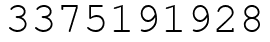 Число 3375191928.
