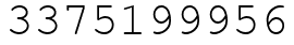 Число 3375199956.