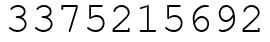 Число 3375215692.
