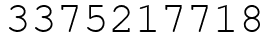 Число 3375217718.