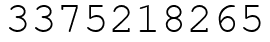 Число 3375218265.