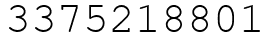 Число 3375218801.