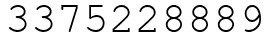 Число 3375228889.