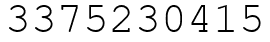 Число 3375230415.