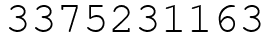 Число 3375231163.