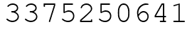 Число 3375250641.
