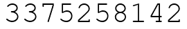 Число 3375258142.