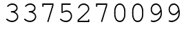 Число 3375270099.