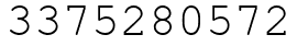 Число 3375280572.