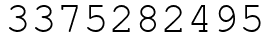 Число 3375282495.