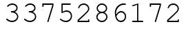 Число 3375286172.