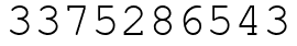 Число 3375286543.