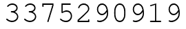Число 3375290919.