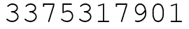 Число 3375317901.