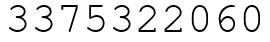 Число 3375322060.