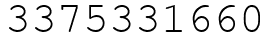 Число 3375331660.