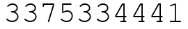 Число 3375334441.