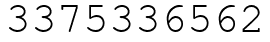 Число 3375336562.
