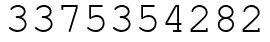 Число 3375354282.