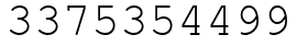 Число 3375354499.