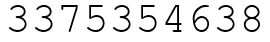 Число 3375354638.