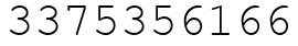 Число 3375356166.