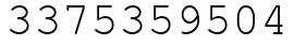 Число 3375359504.
