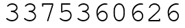 Число 3375360626.