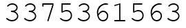 Число 3375361563.