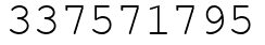Число 337571795.
