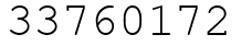 Число 33760172.