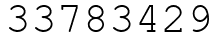 Число 33783429.