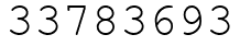 Число 33783693.