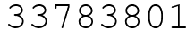 Число 33783801.