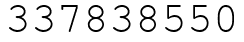 Число 337838550.