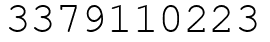 Число 3379110223.