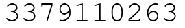 Число 3379110263.